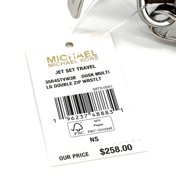 Michael Kors Large Double Zip Wallet Wristlet Dusk Multi - Picture 10 of 10